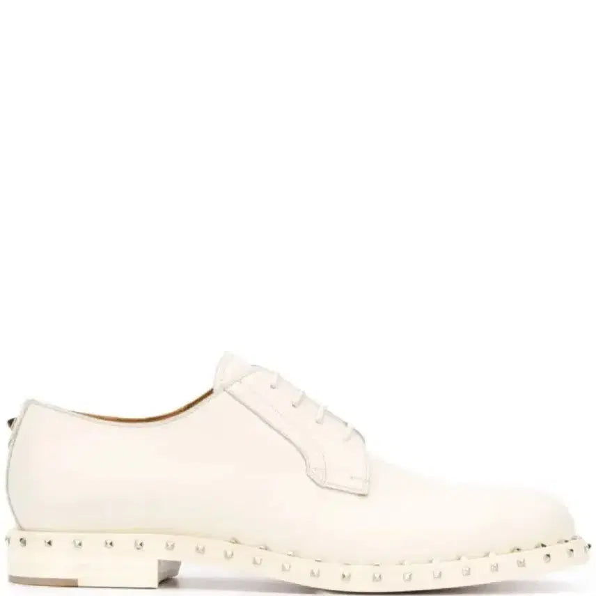 [BUNJANG] Valentino Garavani Rockstud Derby Shoes White / 발렌티노 가라바니 락스터드 더비 슈즈 화이트 43.5