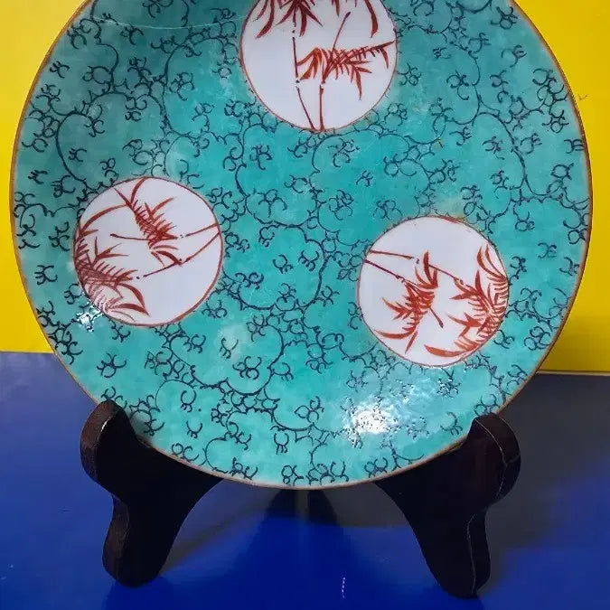 [BUNJANG] Celadon Green Glaze Bamboo Pattern Plate / 송석녹유 개광 죽문접시