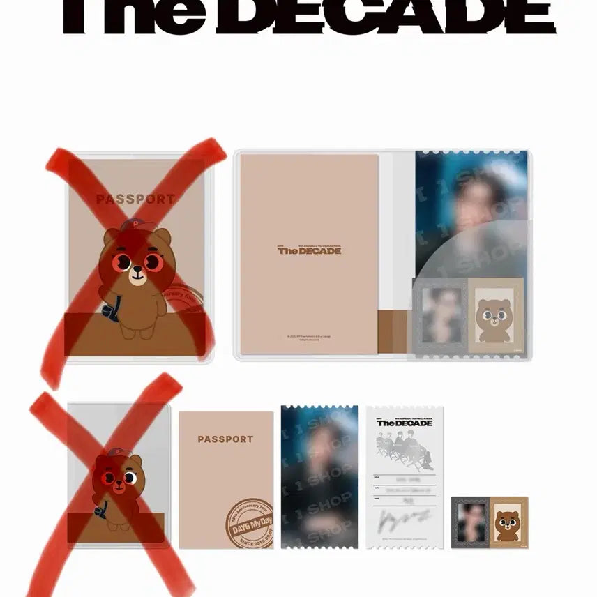 [BUNJANG] DAY6 The Decade Finale Concert MD Seongjin Passport Case Set (Excluding Passport Case) / 데이식스 데케이드 피날레콘 엠디 성진 여권케이스 세트(여권케이스제외)