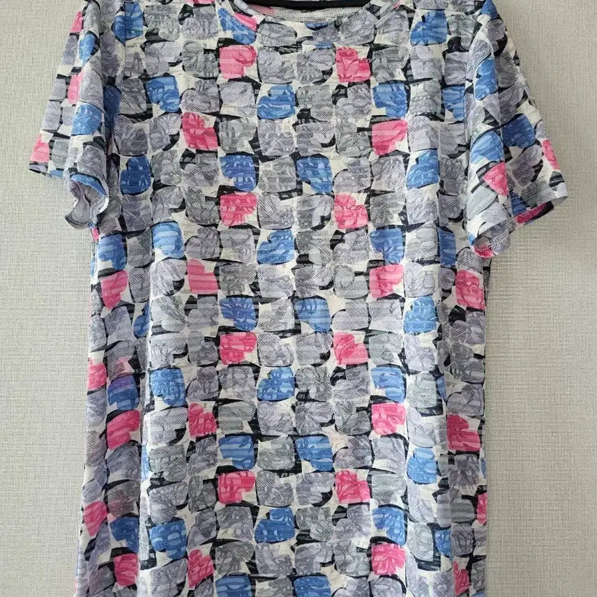 [BUNJANG] Pattern Short Sleeve T-Shirt / 신축성 굿! 패턴 반팔 티셔츠