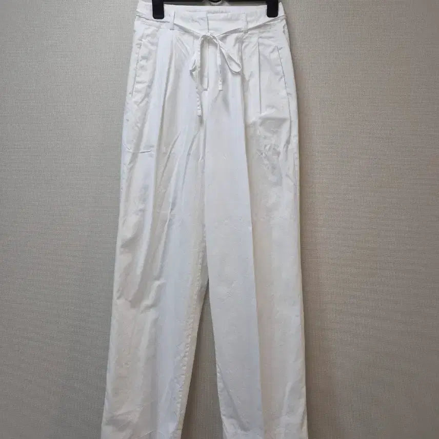 [BUNJANG] White Wide Leg Pants (Size S) / 화이트 와이드 팬츠