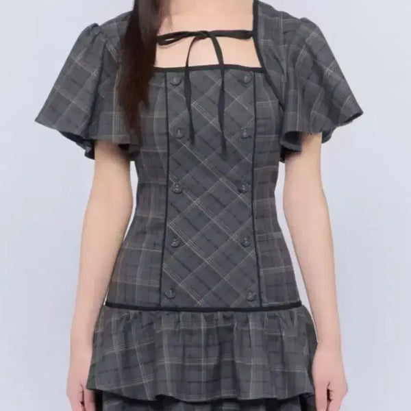 [BUNJANG] Bubbles Flare Tiered Dress / 버블즈 bubbles 플레어 티어드 원피스 양산형 지뢰계 스나계 s