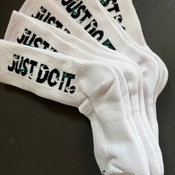 [BUNJANG] Nike Just Do It White Socks 5-Pair Set / 나이키 양말 JUST DO IT 흰색 5켤레세트
