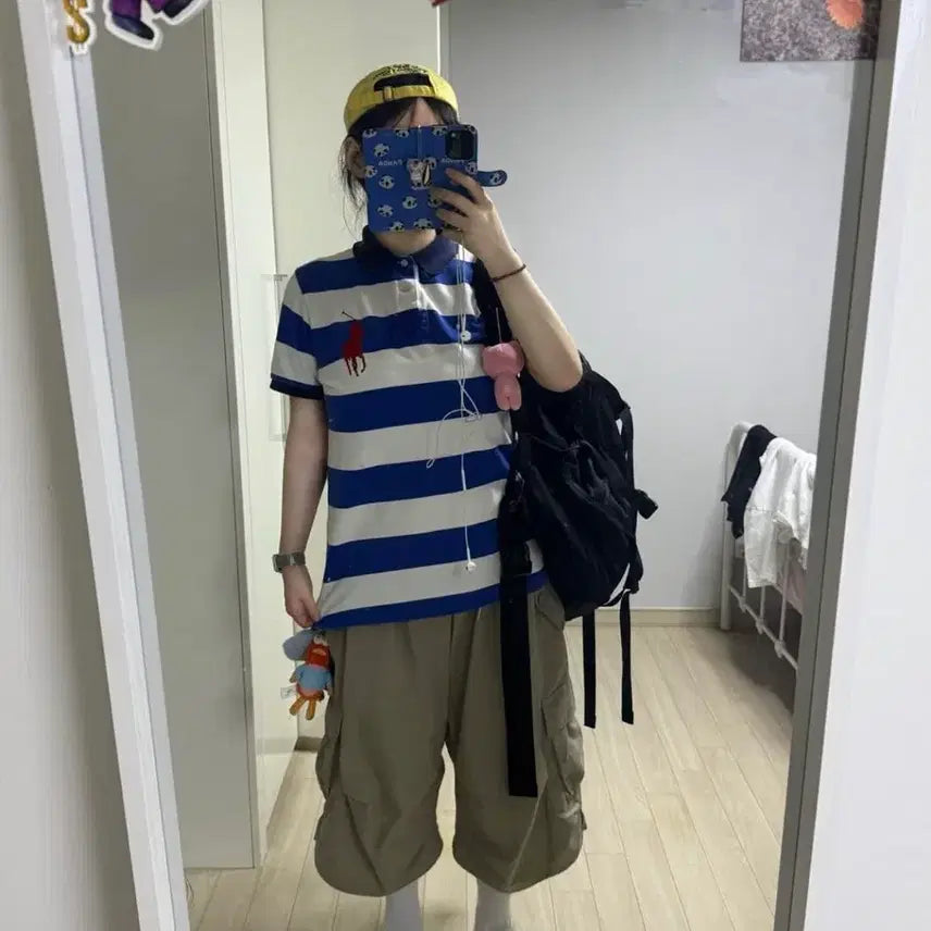 [BUNJANG] Polo Ralph Lauren Big Pony USA Flag Rugby Shirt / 정품)대장급 폴로 빅포니 카라티 럭비 성조기 치프키프