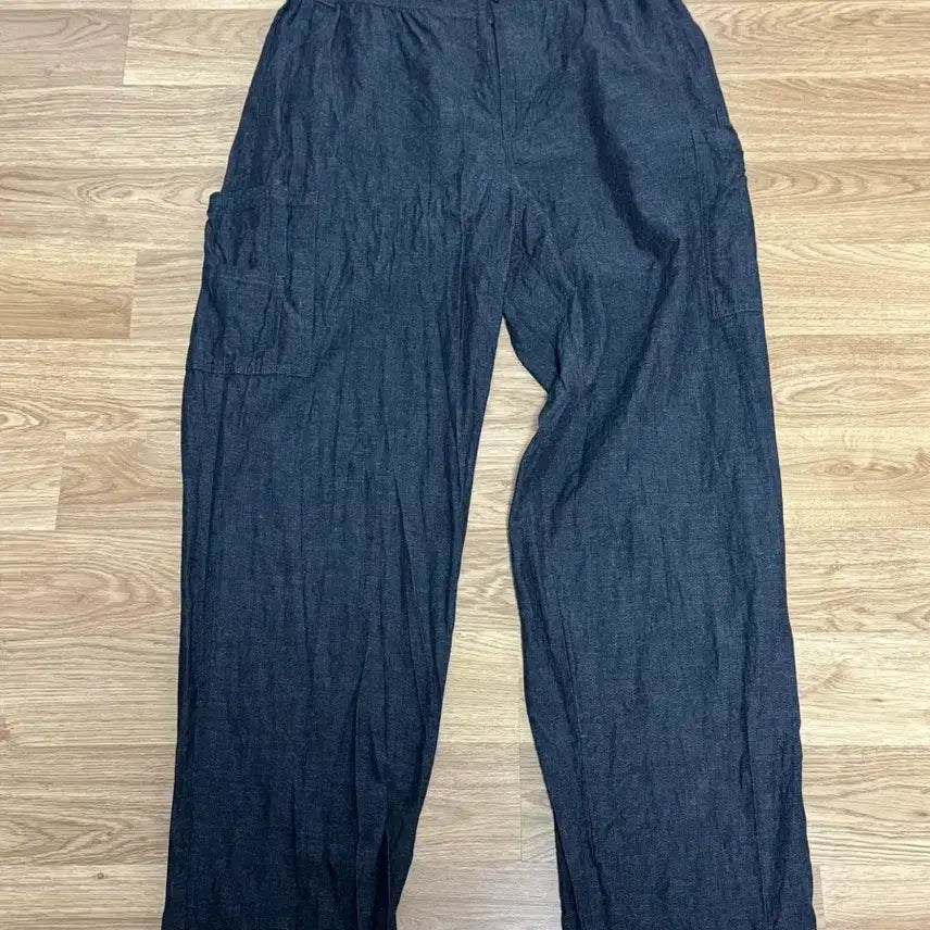 [BUNJANG] Our selves Washed Cotton Chambray Work Pants Black Indigo Size 2 / 아워셀브스 워시드 코튼 샴브레이 워크팬츠 블랙인디고 2사이즈