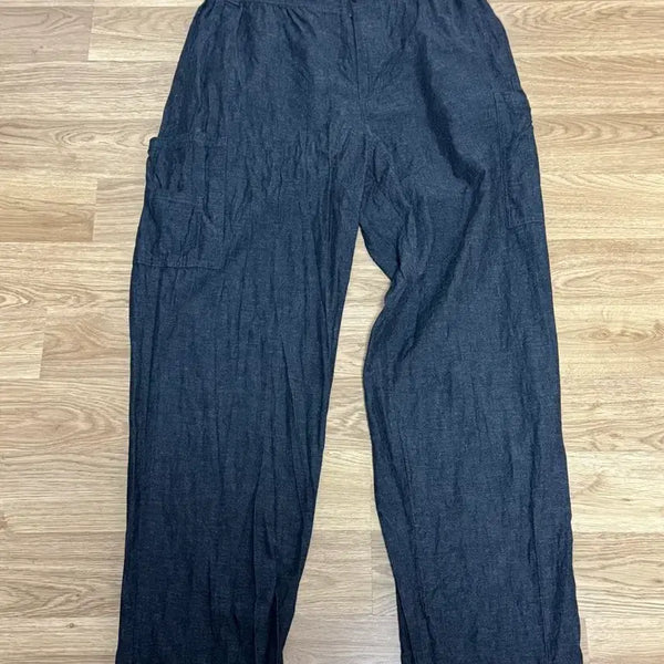 [BUNJANG] Our selves Washed Cotton Chambray Work Pants Black Indigo Size 2 / 아워셀브스 워시드 코튼 샴브레이 워크팬츠 블랙인디고 2사이즈