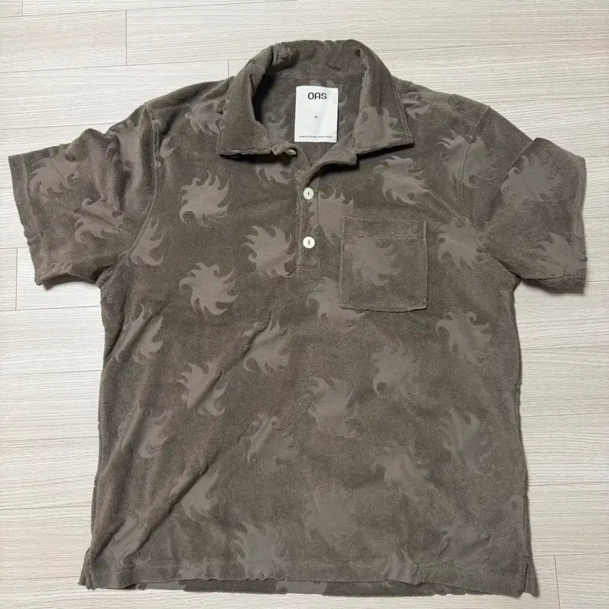 [BUNJANG] OAS Terry Polo Collar Shirt XL / OAS 테리 폴로 칼라 셔츠 XL (미착용 새제품)