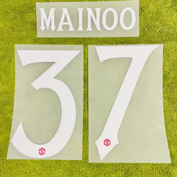 [BUNJANG] Manchester United 2025-27 Home Kobbie Mainoo #37 Match Issue Football Kit Name Set / 25-27 맨유 홈 코비 마이누 컵 대회 유니폼 마킹 축구 네임셋