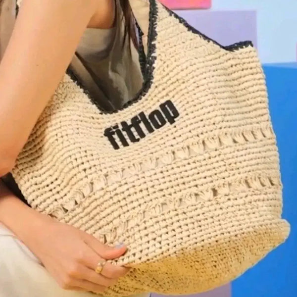 [BUNJANG] Fitflop Raffia Shoulder Bag / 핏플랍 라피아 백