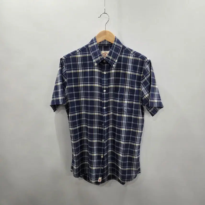[BUNJANG] Brooks Brothers Button-Down Check Short Sleeve Shirt S / 브룩스브라더스 버튼다운 체크 반팔셔츠 S