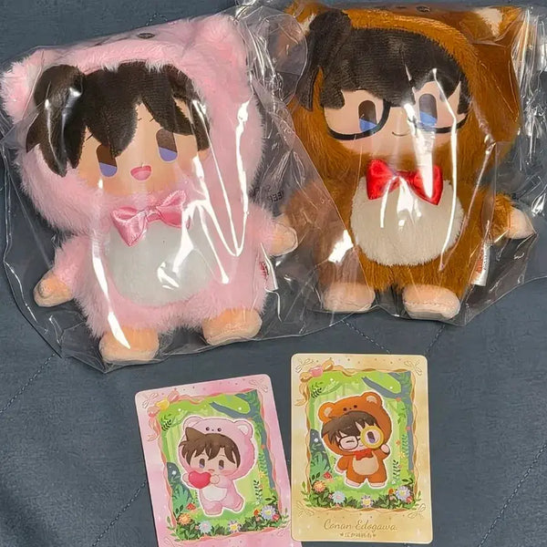 [BUNJANG] Detective Conan Shinichi Kudo & Ran Mouri Plush Keychain Set / ldcx 명탐정코난 코난, 란(미란) 인형 키링