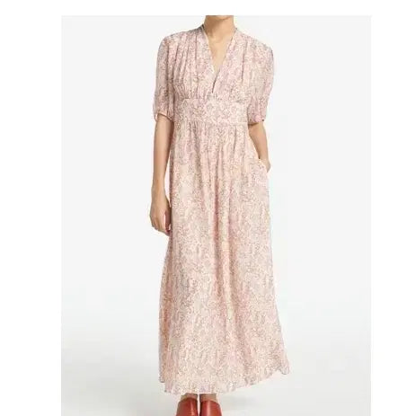[BUNJANG] Vanessa Bruno Light Pink Flower Maxi Dress Size 36 / 바네사브루노 라이트핑크 핑크 플라워 맥시 원피스 36사이즈 정품