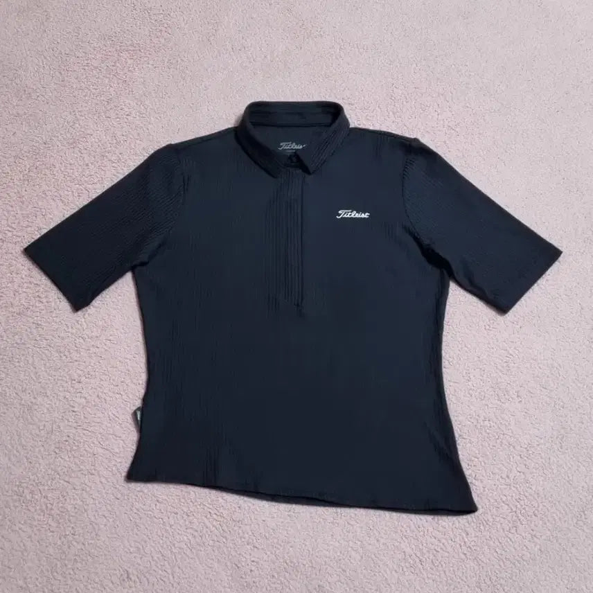 [BUNJANG] Titleist Black Ribbed Slim Fit Performance Golf T-Shirt (Size S) / (정품) 타이틀리스트 골프 티셔츠 S