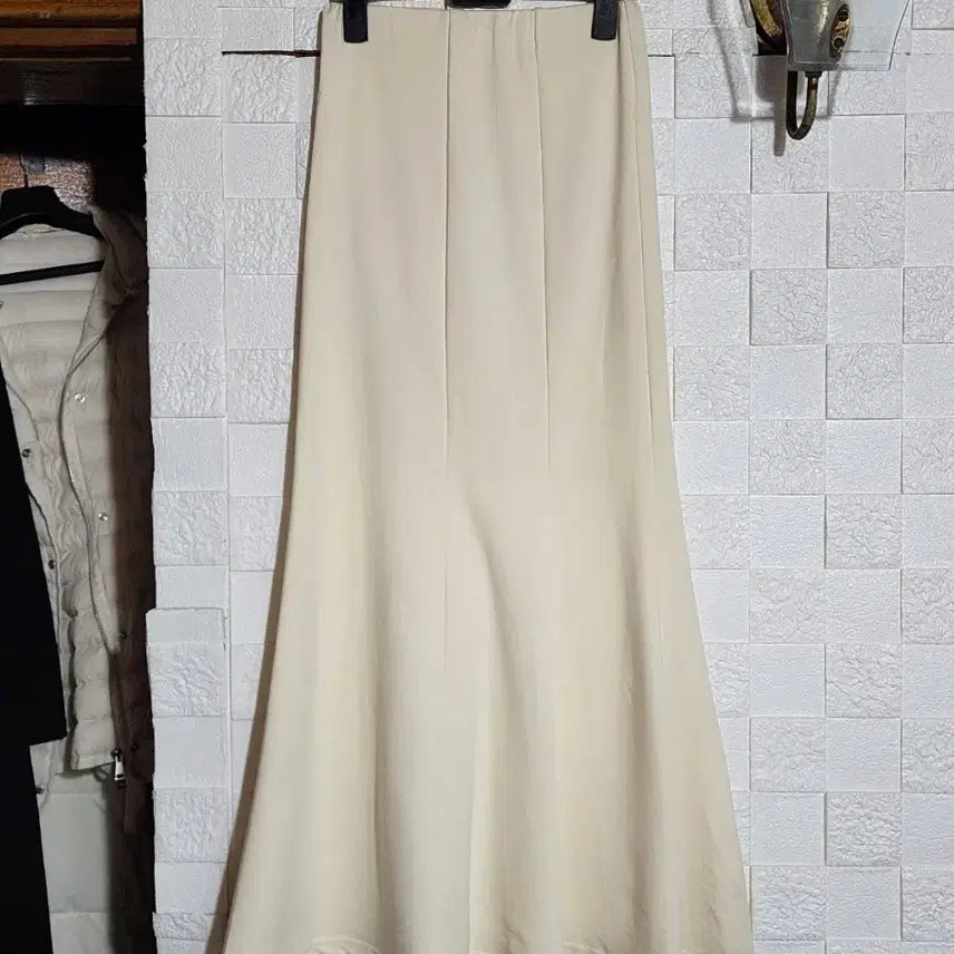 [BUNJANG] Ivory Mermaid Long Banding Skirt / 아이보리 머메이드 롱 밴딩 스커트