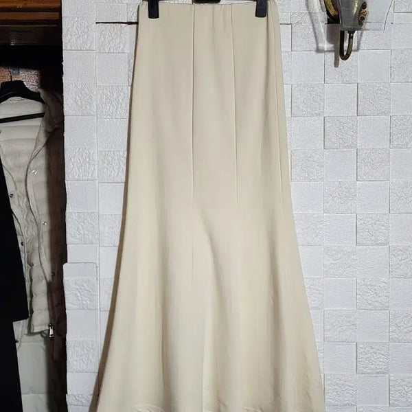 [BUNJANG] Ivory Mermaid Long Banding Skirt / 아이보리 머메이드 롱 밴딩 스커트