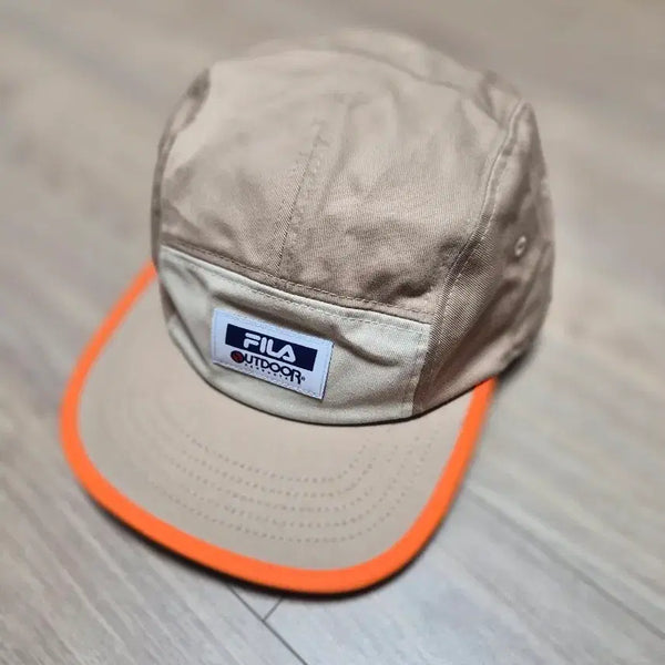 [BUNJANG] Fila Outdoor Ball Cap Beige Orange Accent / 휠라 아웃도어 볼캡 베이지 오렌지 포인트