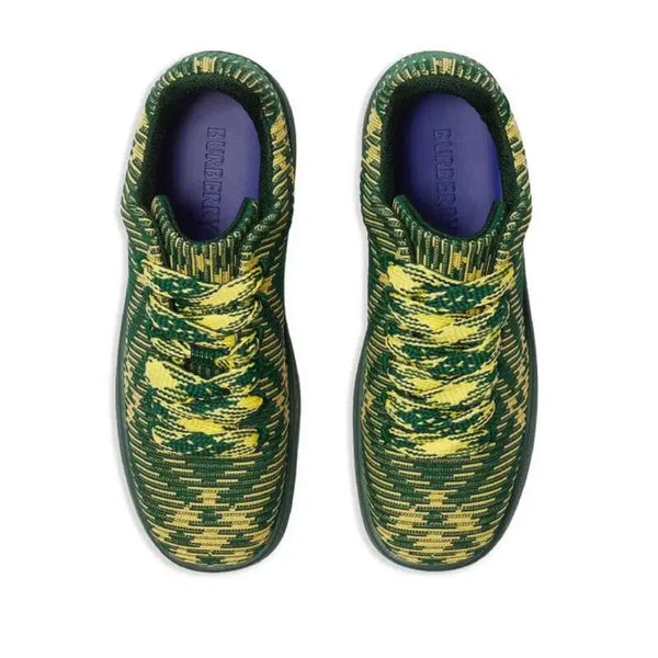 [BUNJANG] Burberry Check Knit Box Sneakers / 버버리 체크 니트 박스 스니커즈 43