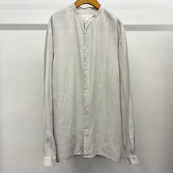 [BUNJANG] COS 100% Linen Band Neck Shirt (Size M/L) / 코스 린넨100% 여성 밴드넥 셔츠 66-77