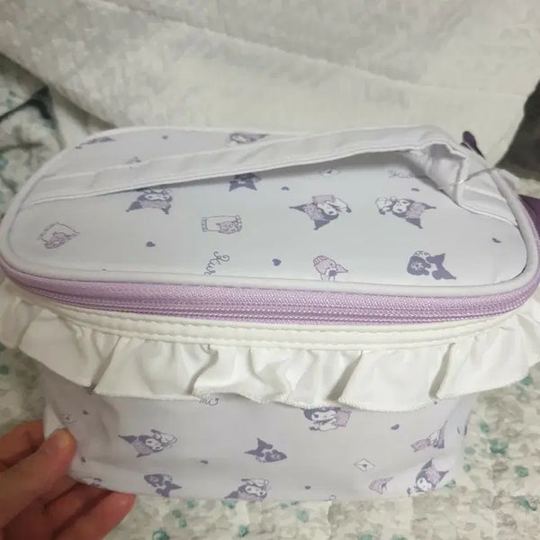 [BUNJANG] Sanrio Kuromi Lavender Frill Pouch / 산리오 쿠로미 연보라 프릴 파우치