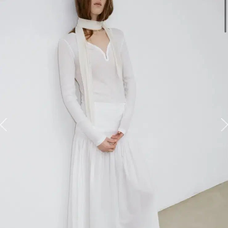 [BUNJANG] MONOHA Cotton Shirred Long Skirt / 모노하 코튼 롱 스커트