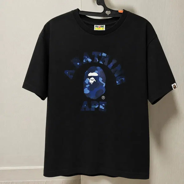 [BUNJANG] BAPE Black Logo Print T-Shirt (L) / 베이프 반팔티 새제품