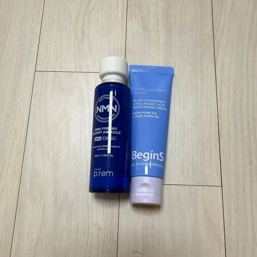 [BUNJANG] MakePrem NMN Firming Expert Ampoule + Begin's by JungSaemMool Blue Hydration Cream Set / 새상품) 메이크프렘 NMN 퍼밍 엑스퍼트 앰플 + 비긴스 바이 정샘물 블