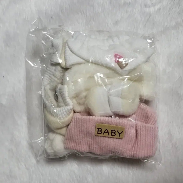 [BUNJANG] 10cm Doll Clothes Winter Beanie Cream Ivory / 10cm 인형옷 야옹캣옷장 겨울비니 크림 아이보리 무속성 솜인형옷