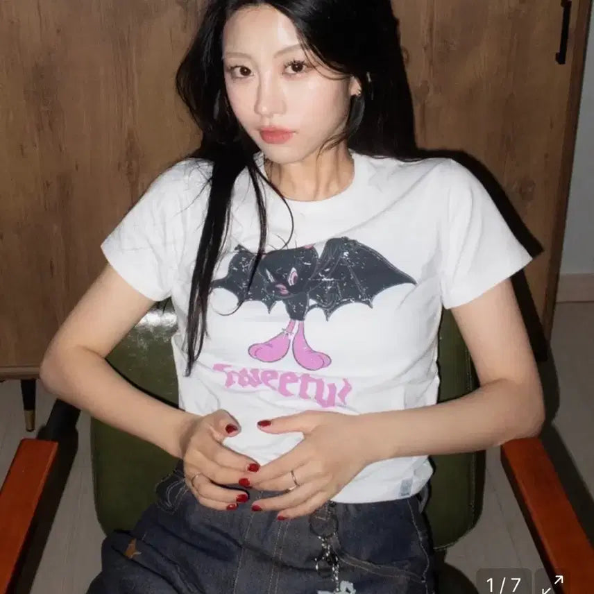 [BUNJANG] Soul Fancy Club Angel Demon Cropped T-Shirt Tweety / 소올 팬시클럽 엔젤 데몬 크롭티 트위티