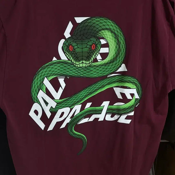 [BUNJANG] Palace Snakey P3 T-Shirt Rich Wine XL / 팔라스 스네이키 P3 티셔츠 리치 와인 XL 26SS