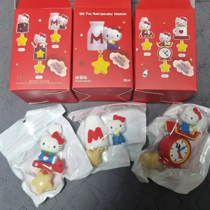 [BUNJANG] Hello Kitty 5-Piece Refrigerator Magnet Set / 헬로키티 냉장고 마그넷 5종 세트