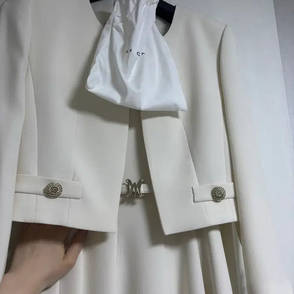 [BUNJANG] MICHAA Jacket Flare Dress (Belt Included) / 미샤 자켓형 플레어 원피스