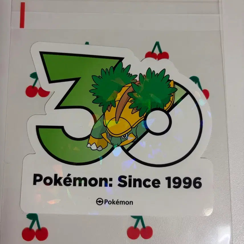 [BUNJANG] Pokemon 30th Anniversary Logo Sticker (Grass Type) / 포켓몬스터 30주년 로고 스티커 수풀부기