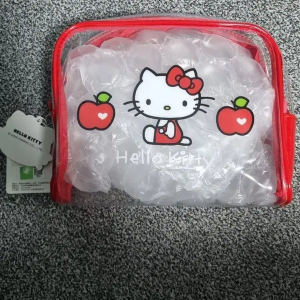 [BUNJANG] Hello Kitty Transparent Pouch Red / 헬로키티 투명 파우치 레드