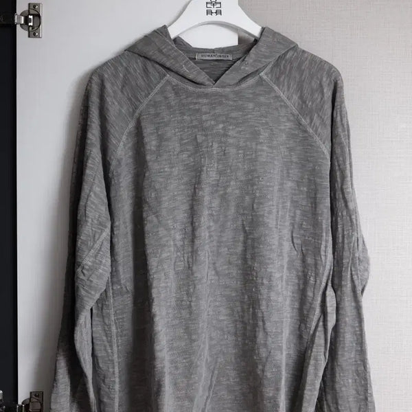 [BUNJANG] Politely Human Index Human Slub Hoodie Grey 3 / 폴리테루 휴먼인덱스 휴먼 슬럽 후디 그레이 3