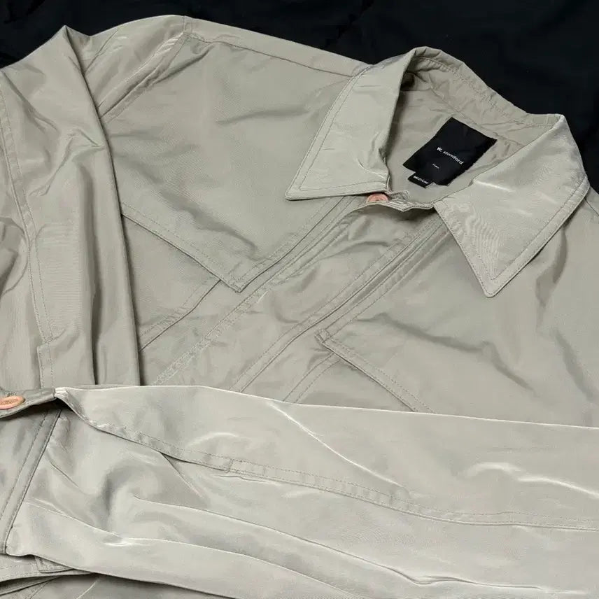 [BUNJANG] W Standard Nylon Shirt Jacket Beige / 더블유스탠다드 나일론 셔츠 자켓 베이지
