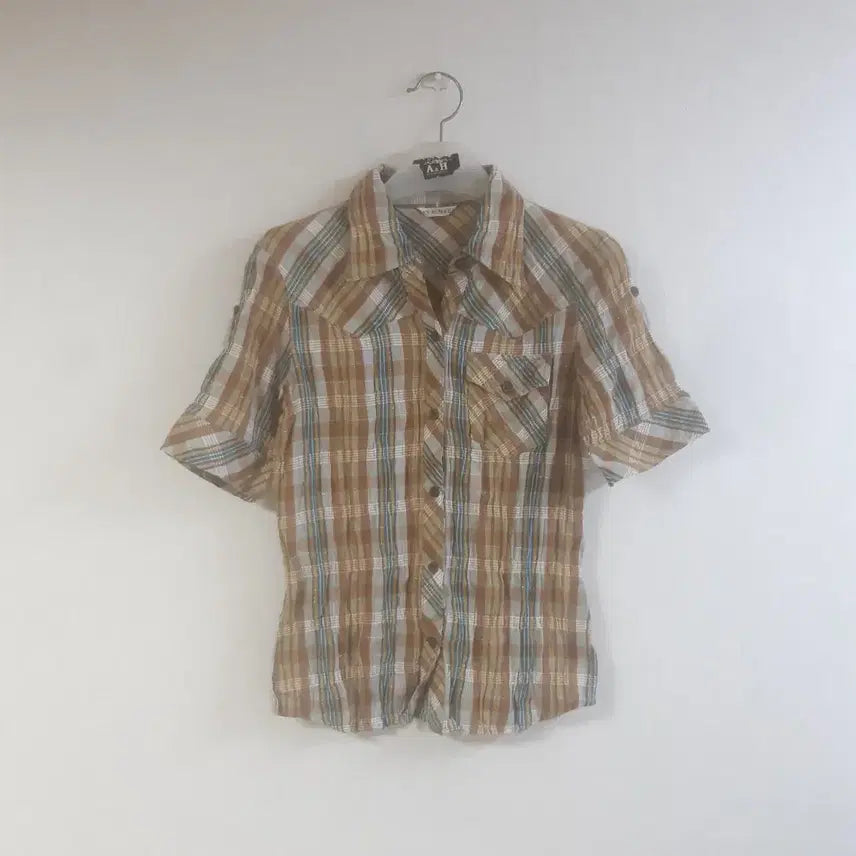 [BUNJANG] SKY BOMBER Women's Western Check Shirt M / 스카이 봄버(SKY BOMBER) 여성 웨스턴 셔츠
