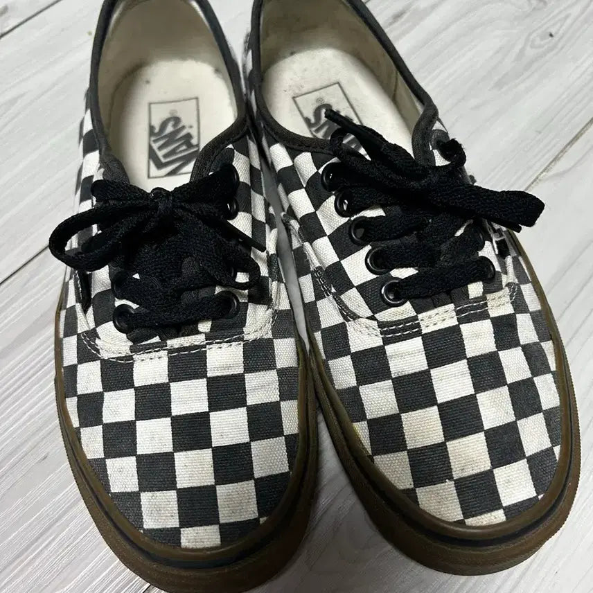 [BUNJANG] Vans Authentic Checkerboard Sneakers / 반스 어센틱 체커보드 245