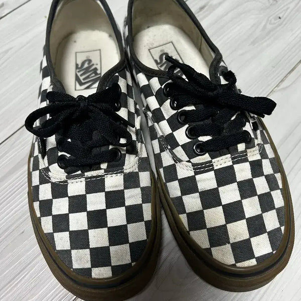 [BUNJANG] Vans Authentic Checkerboard Sneakers / 반스 어센틱 체커보드 245