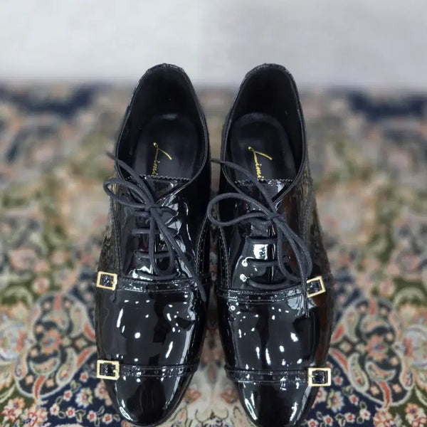 [BUNJANG] Limill Women's Patent Buckle Oxford Shoes / 리밀 Limill 여성 에나멜 버클 옥스퍼드화
