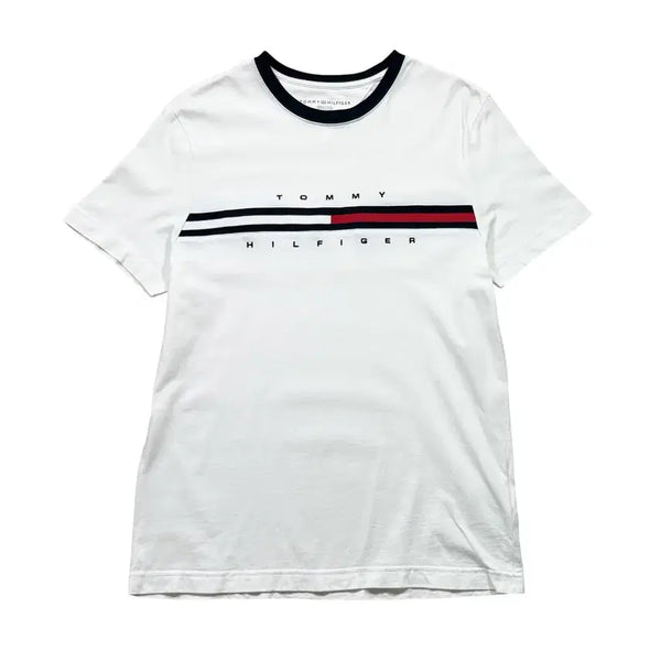 [BUNJANG] Tommy Hilfiger Flag Logo Short Sleeve T-Shirt / 타미 힐피거 플래그 로고 반팔티