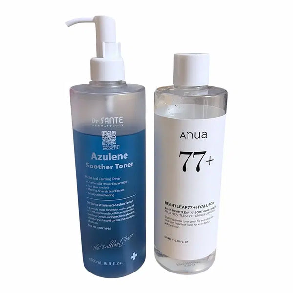[BUNJANG] Dr. Santé Azulene Soothing Toner & Anua Heartleaf 77% Soothing Toner 500ml / [500ml] 닥터상떼 아줄렌 수더토너, 아누아 어성초 토너
