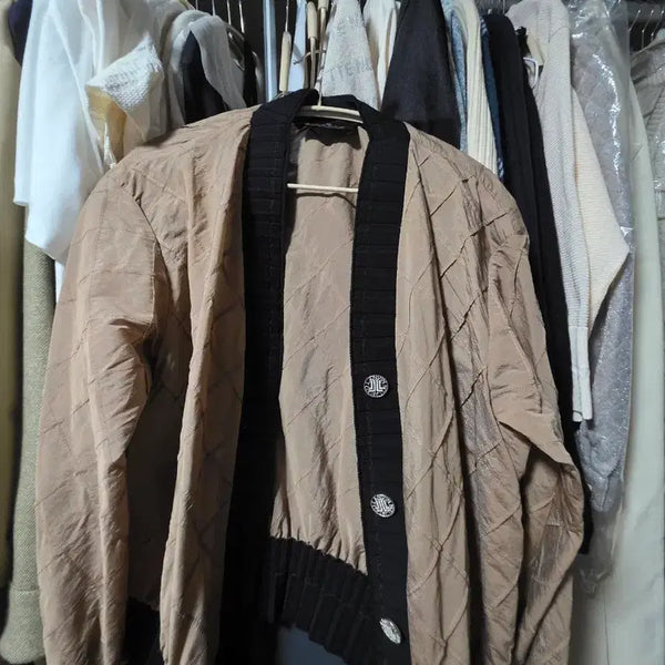 [BUNJANG] Lanvin Brick Quilted Cardigan / 랑방 벽돌색 퀼팅 가디건