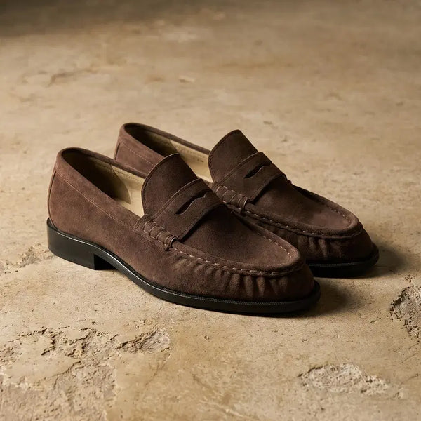 [BUNJANG] Firenze Atelier 4080 Shring Loafers Dark Brown Men's Size 260 / [260] 피렌체아뜨리에 4080 [DARK BROWN] 남자 셔링로퍼