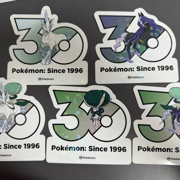 [BUNJANG] Pokemon 30th Anniversary Logo Sticker Set: Spectrier & Glastrier / 포켓몬 30주년 로고 스티커 버드렉스 레이스포스 블리자포스