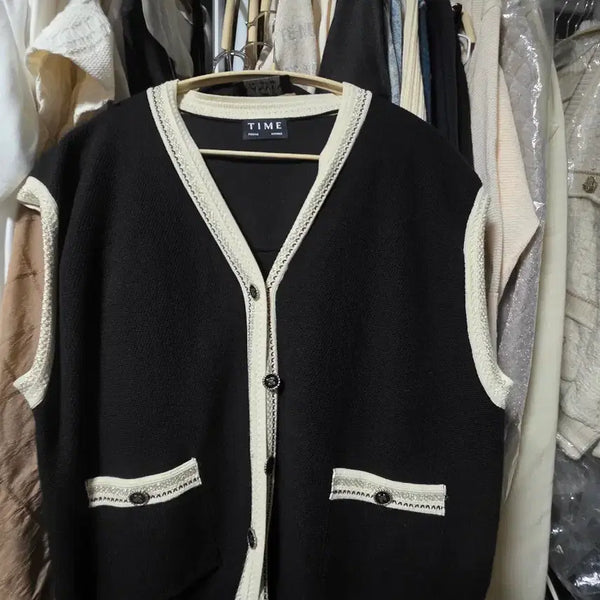 [BUNJANG] Time Vest Cardigan Black / 타임 조끼 가디건 팝니다