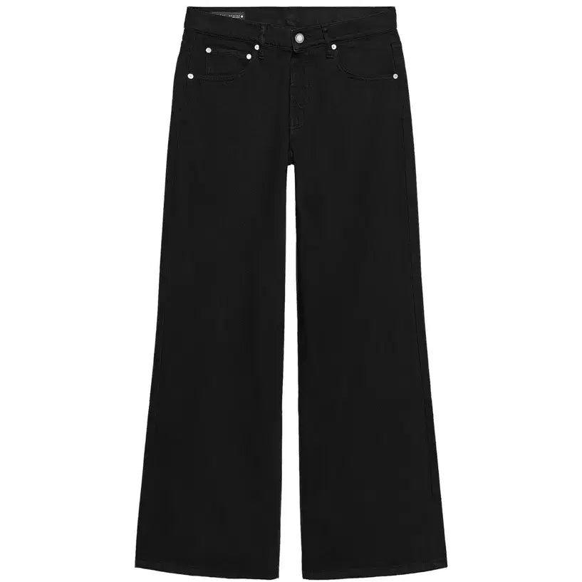 [BUNJANG] Zara Black Low-Rise Wide Leg Denim Pants Size 34 / 자라 블랙 로우라이즈 와이드 레그 데님 팬츠 34