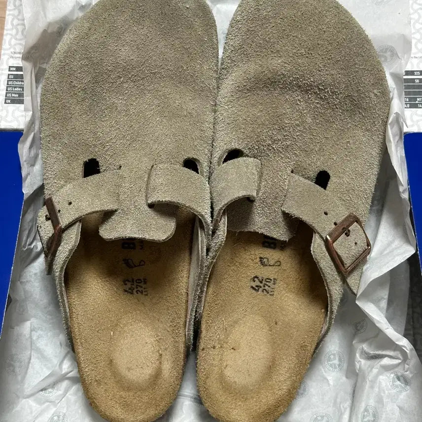 [BUNJANG] Birkenstock Boston Taupe Size 42 (270mm) Used / 버켄스탁 보스톤 타우페 Taupe 42 중고 270mm