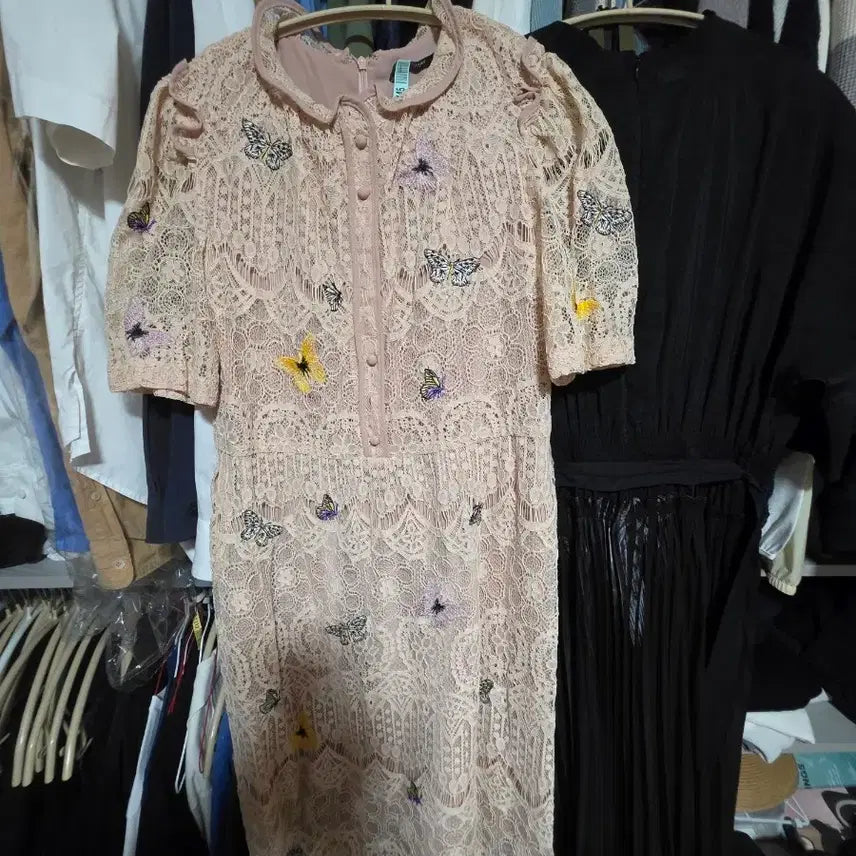 [BUNJANG] JILLSTUART Feminine Lace Butterfly Dress Pink / 질스튜어트 페미닌 레이스 나비 원피스 핑크 팝니다