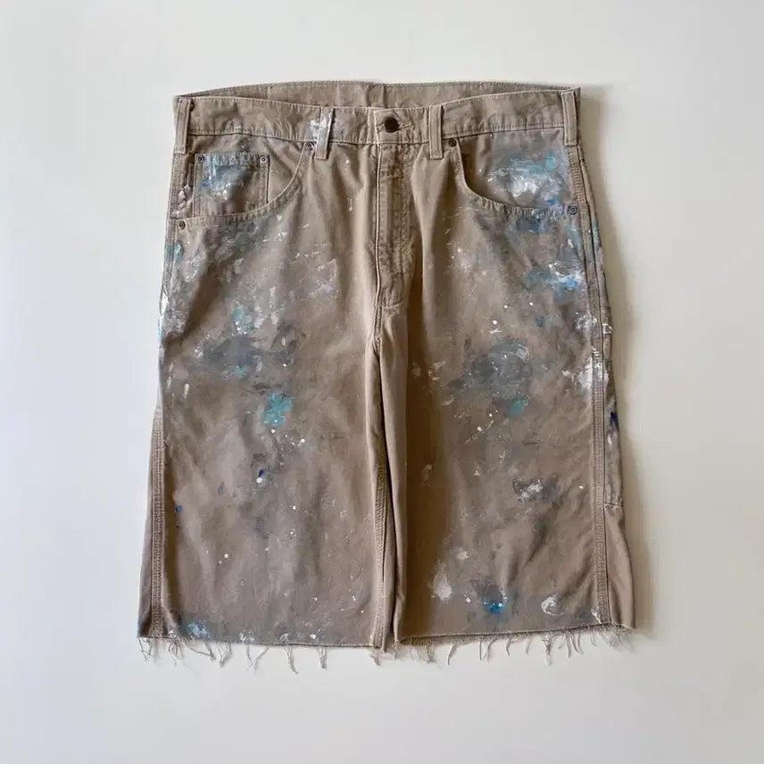 [BUNJANG] Carhartt Carpenter Painting Cutting Shorts / 칼하트 카펜터 페인팅 커팅 쇼츠 반바지(S)