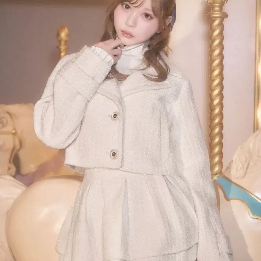 [BUNJANG] Michelle Macaron Tweed Jacket Skirt Set / 교판) 미셸마카롱 트위드 자켓 스커트 셋업 세트 일브 양산형 스나계 걸리